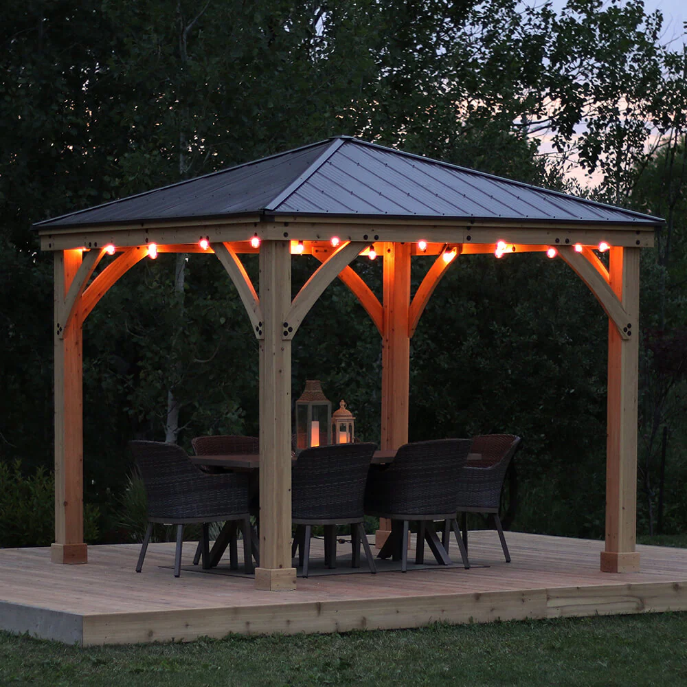 10 x 10 Meridian Gazebo Graphite Roof - Image 6
