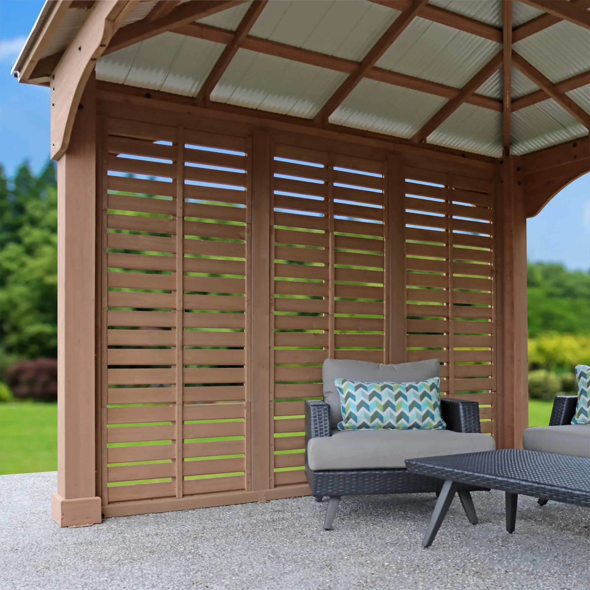 12' Grand Gazebo Privacy Wall (Costco) - Image 3