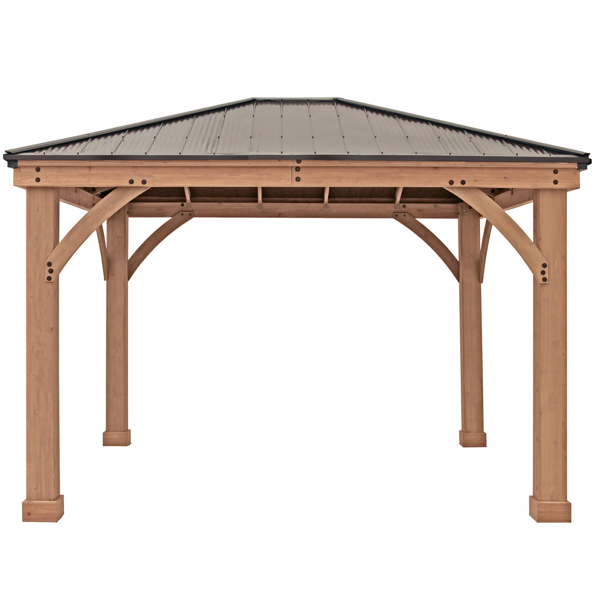 12 x 10 Wood Gazebo with Aluminum Roof (Costco) - Image 9