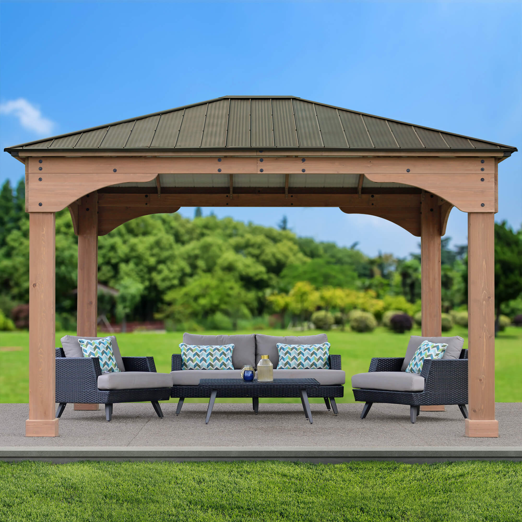 12 x 14 Grand Gazebo with Aluminum Roof - Image 4