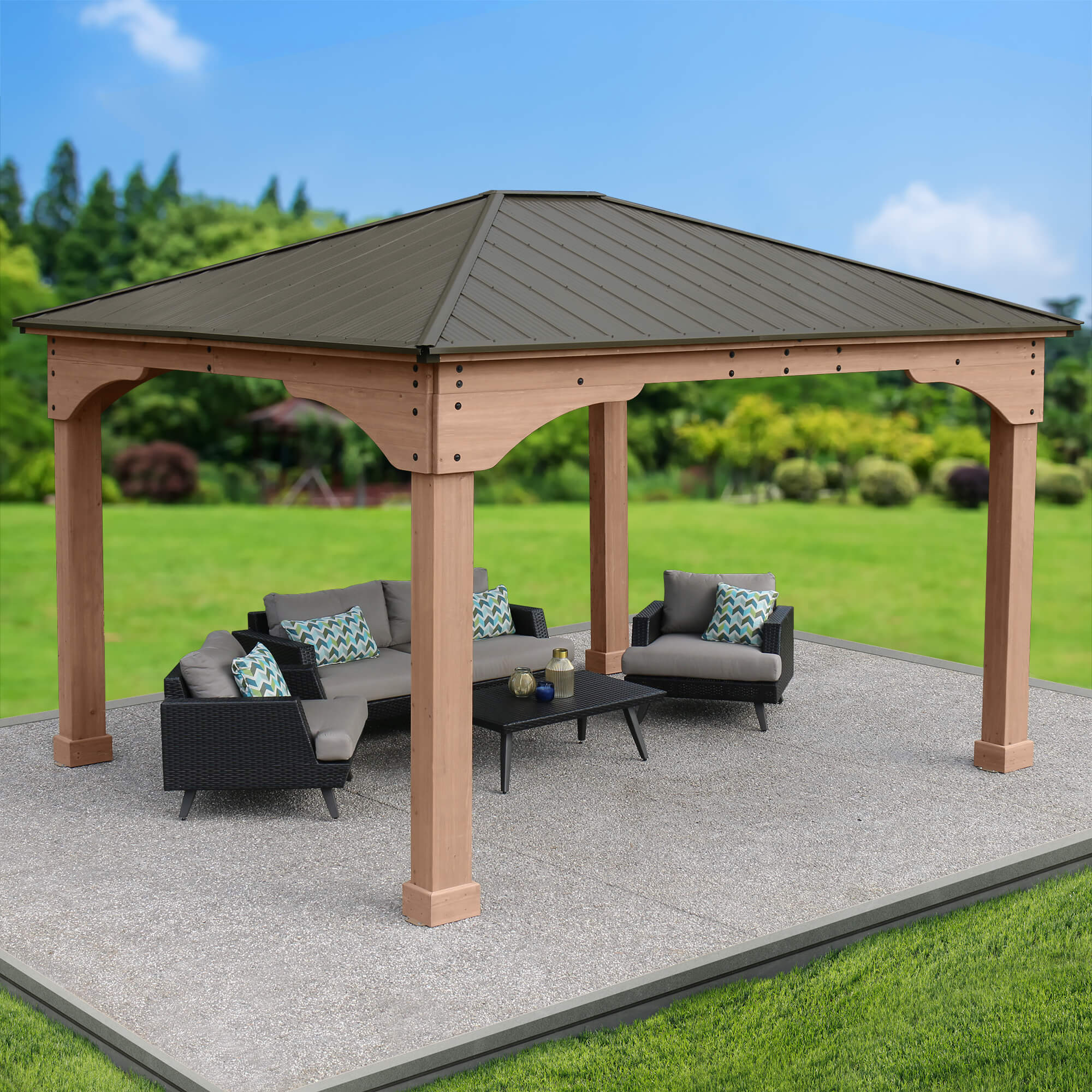 12 x 14 Grand Gazebo with Aluminum Roof - Image 5