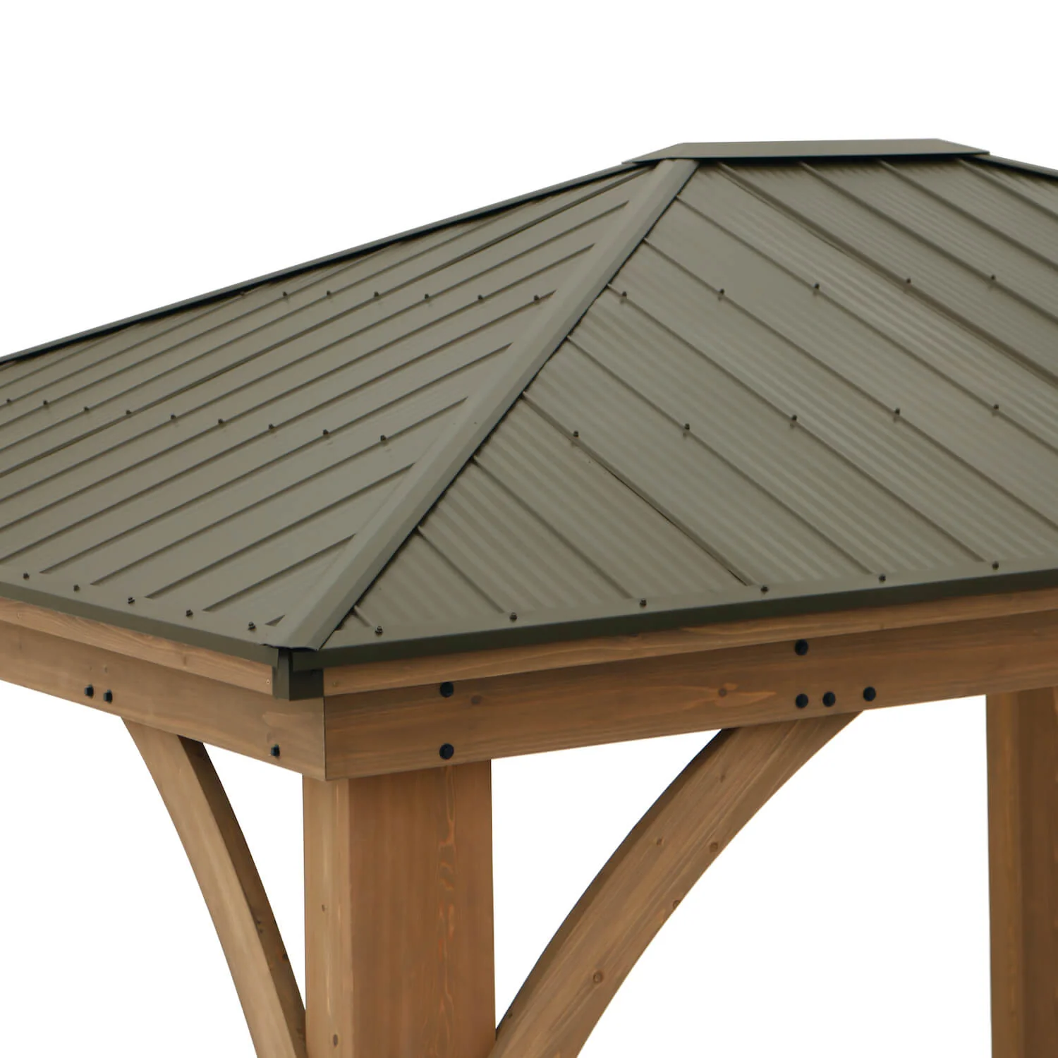12 x 14 Wood Gazebo with Aluminum Roof (Costco) - Image 4