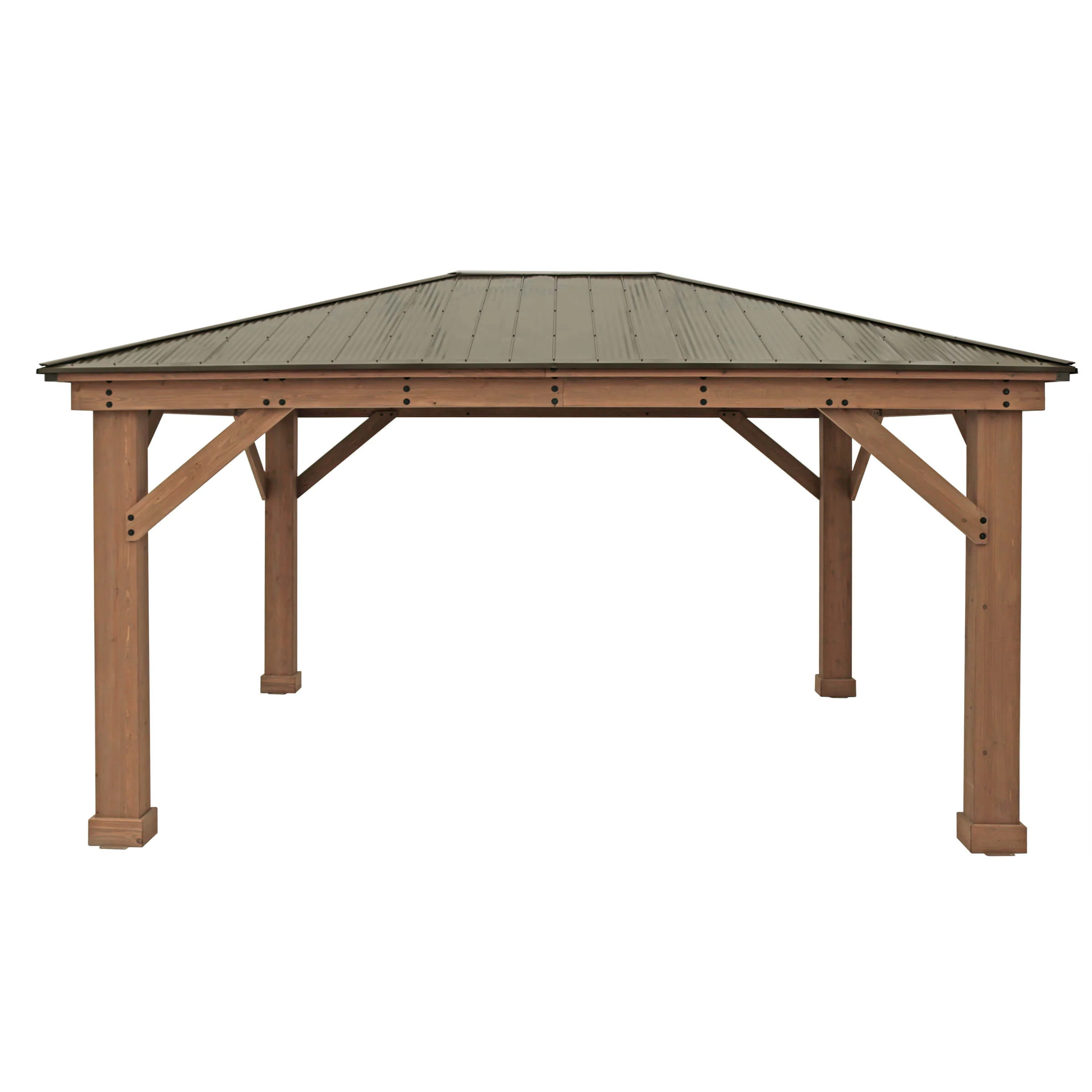 12 x 16 Wood Gazebo With Aluminum Roof (Costco) - Image 10