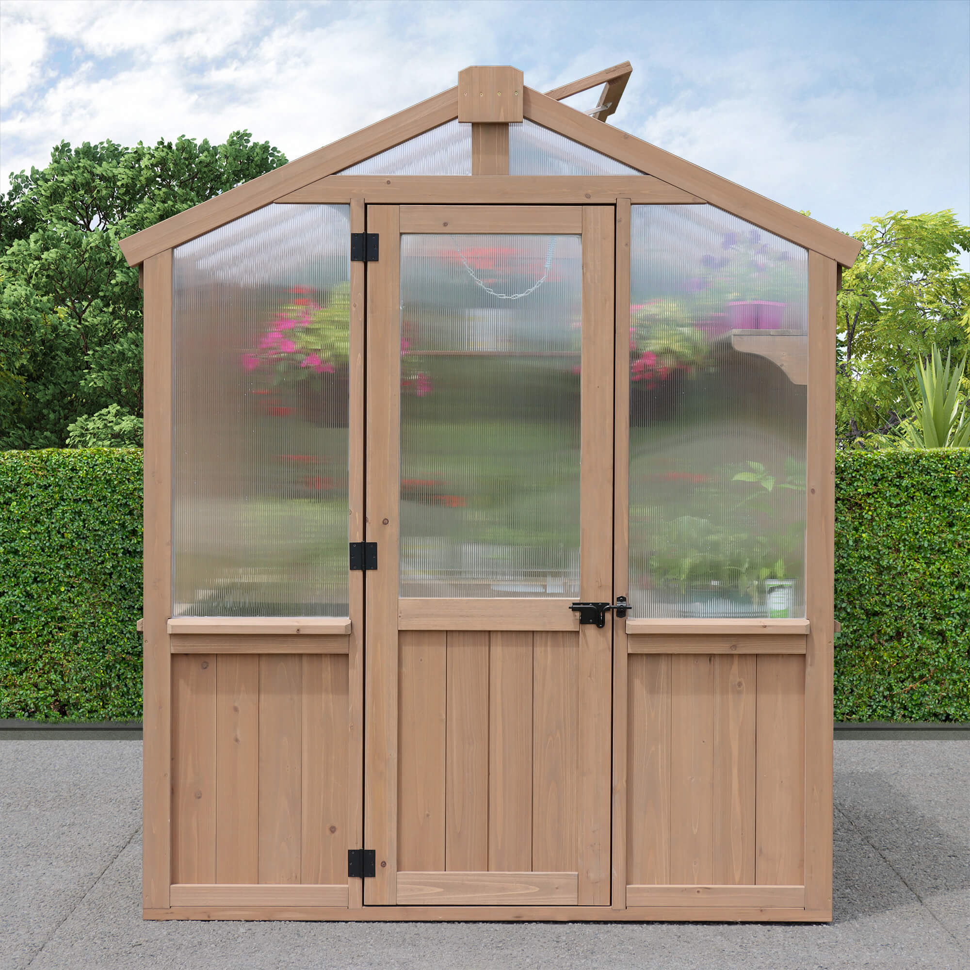 6.7 x 7.8 Cedar Garden Greenhouse - Image 4